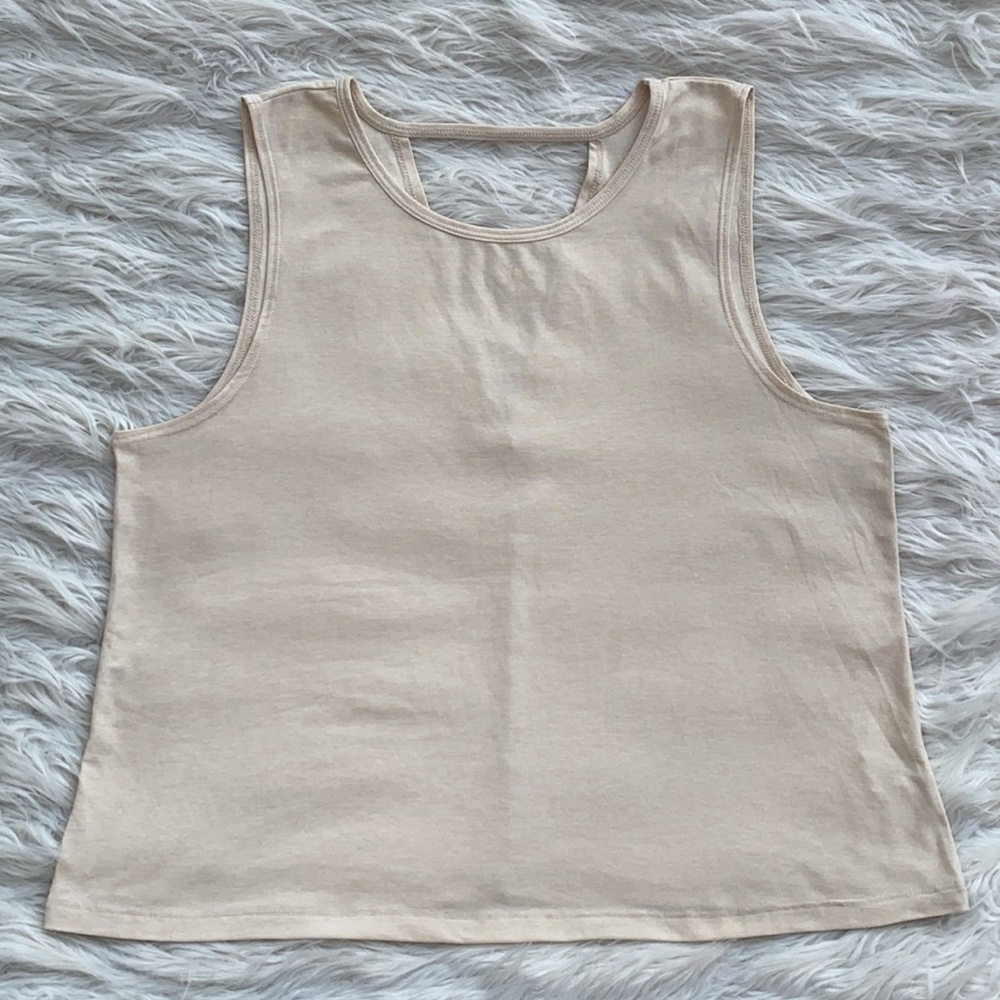 Beyond Yoga | Cream Keyhole Cutout Tank Top